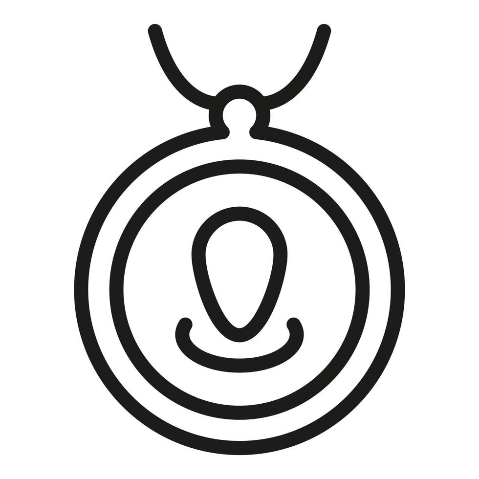 Tracker equipment icon, outline style vector