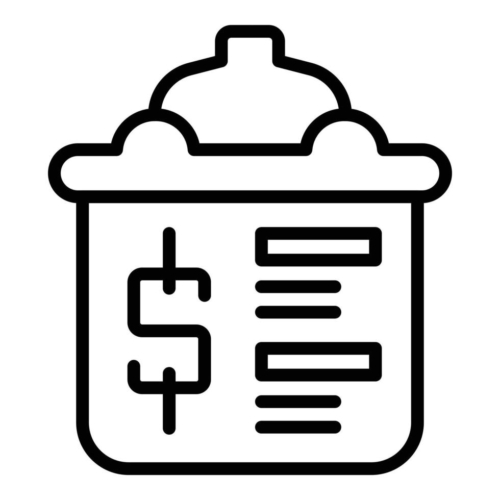 Narrow market money icon, outline style vector