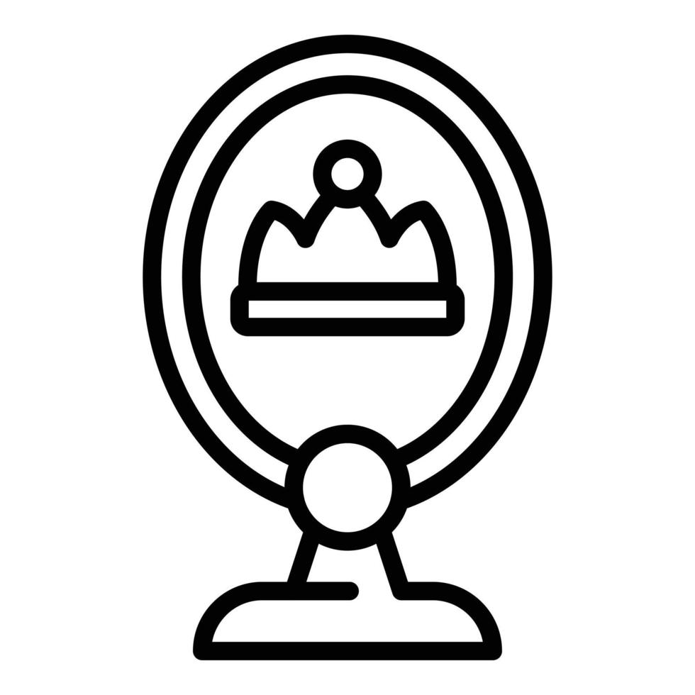 Narcissism mirror icon, outline style vector