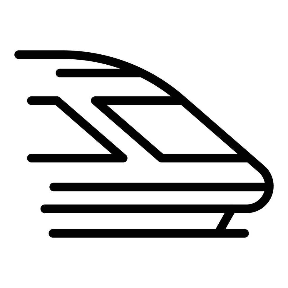 High speed metro icon, outline style vector