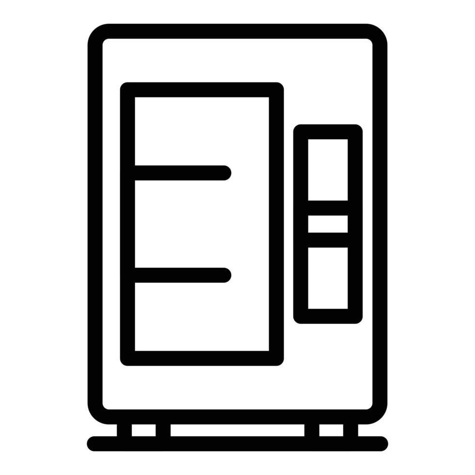 Snack vending machine icon, outline style vector