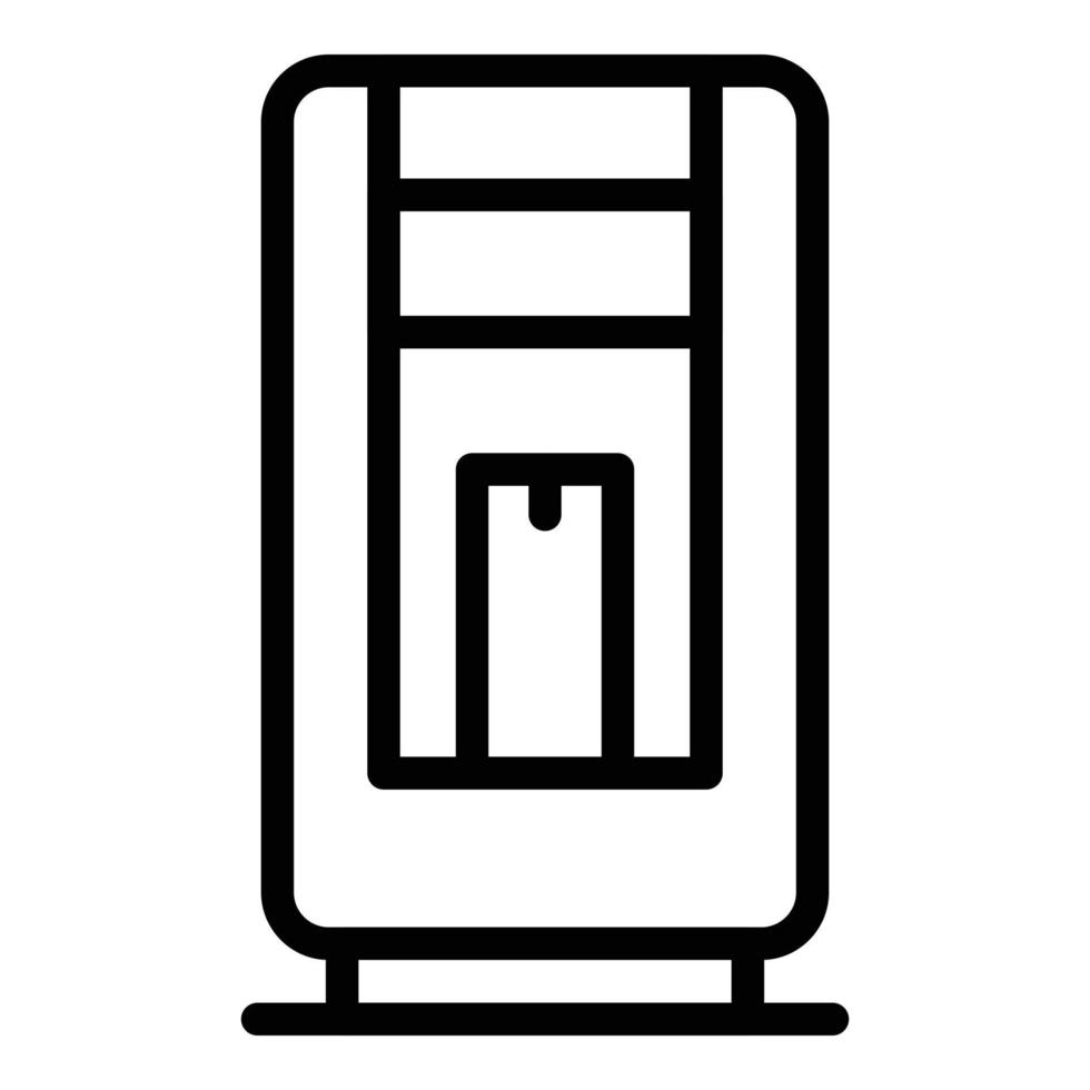 Merchandise vending machine icon, outline style vector