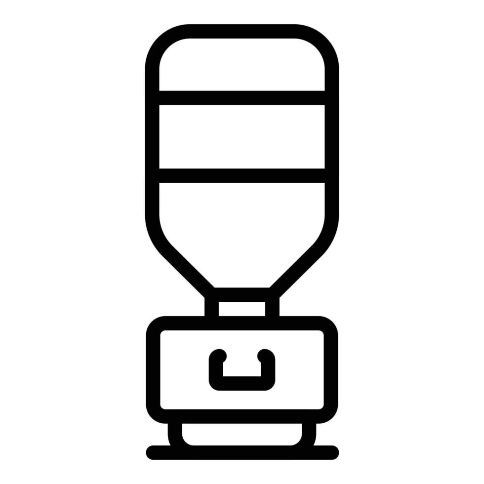 Bottled water cooler icon, outline style vector