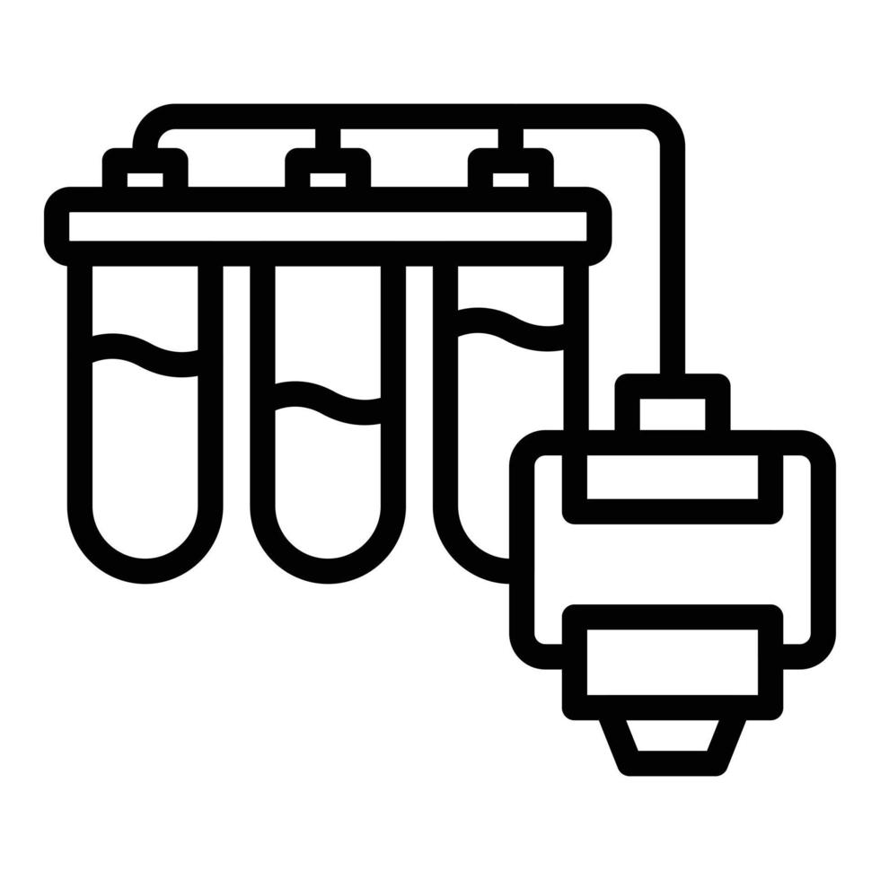 Treatment bioprinting icon, outline style vector