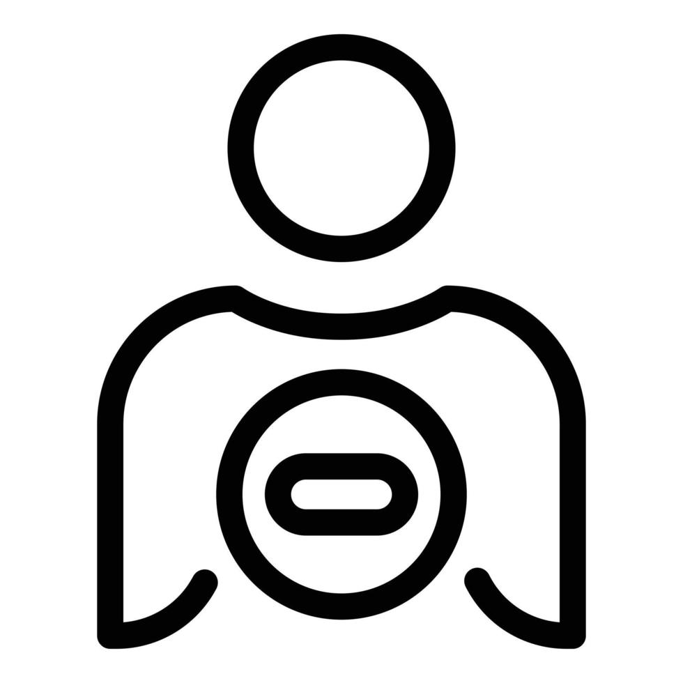 Blacklist cancel icon, outline style vector
