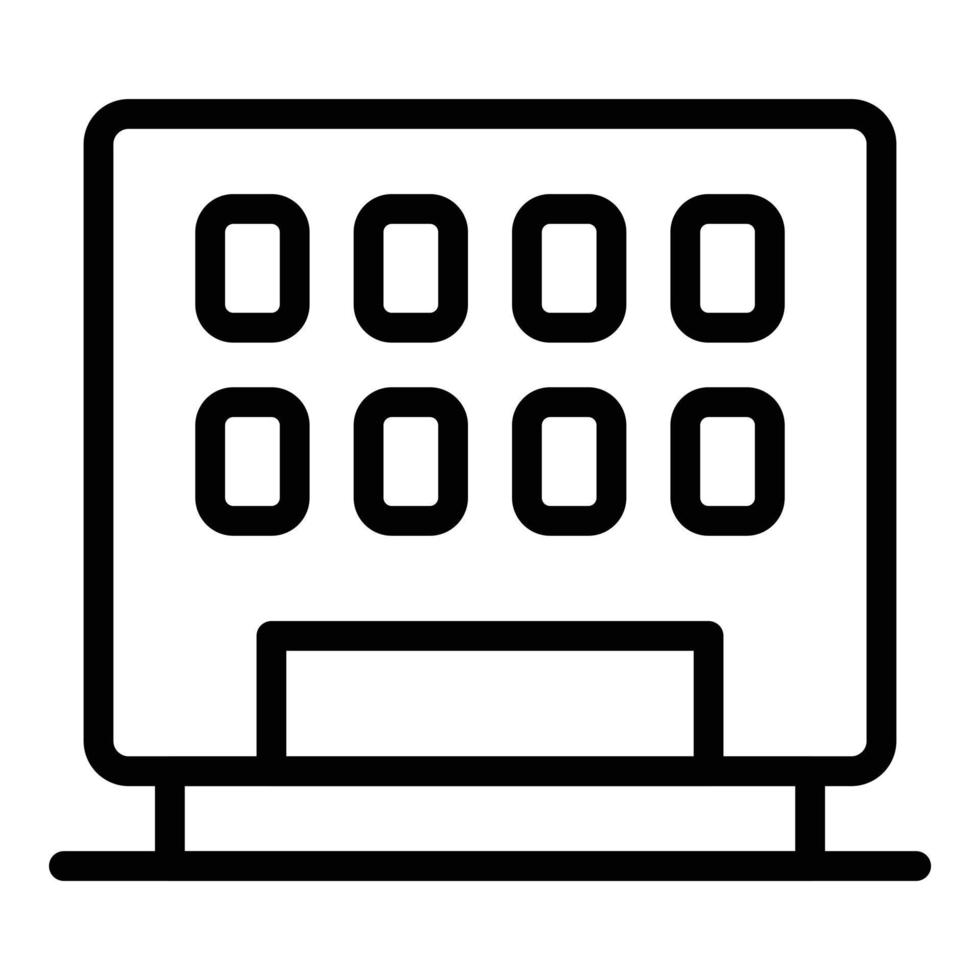 Public vending machine icon, outline style vector