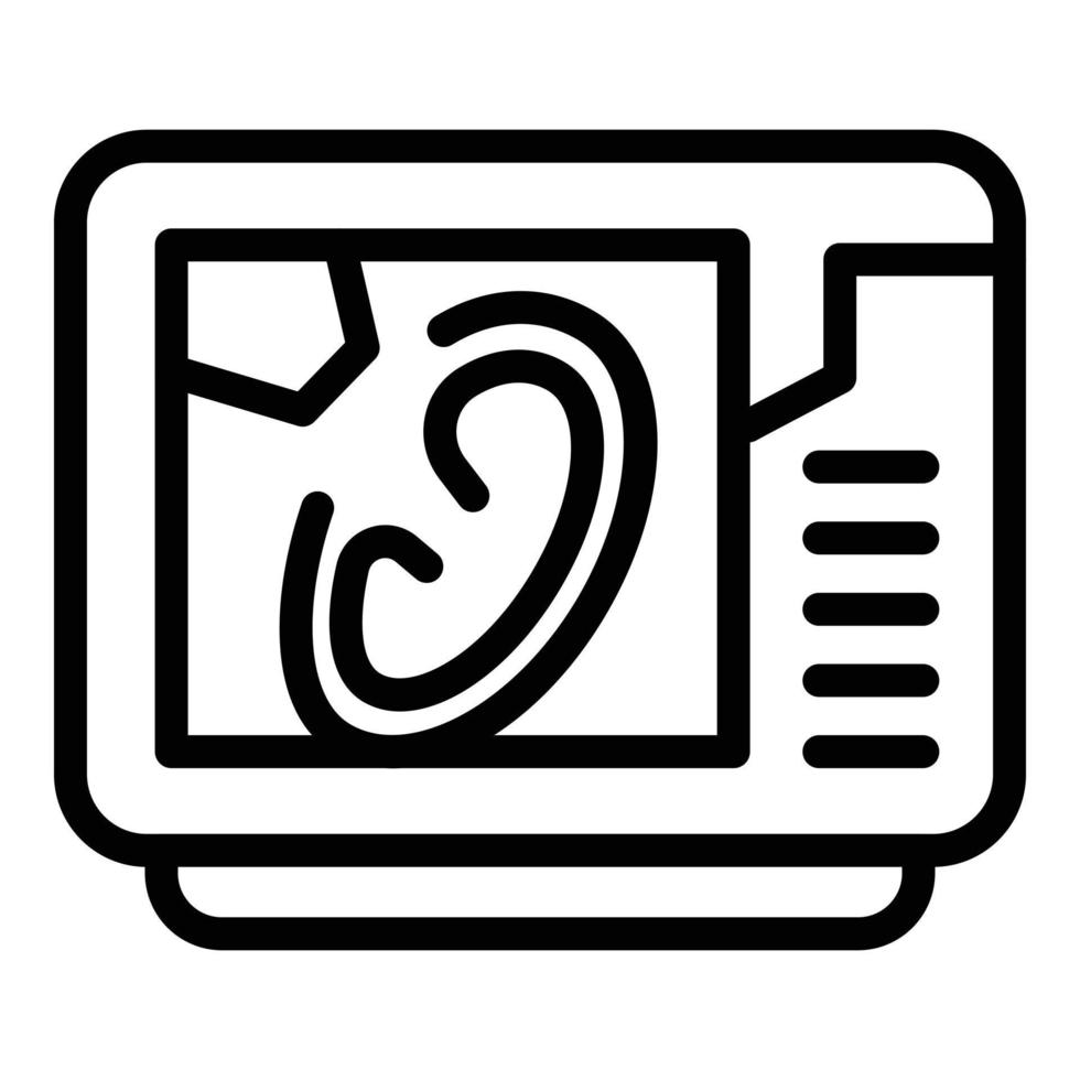 Transplant bioprinting icon, outline style vector