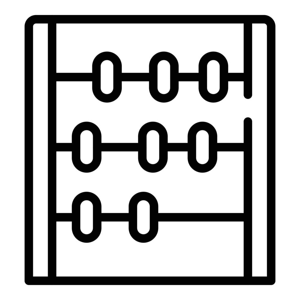 Manual calculator icon, outline style vector