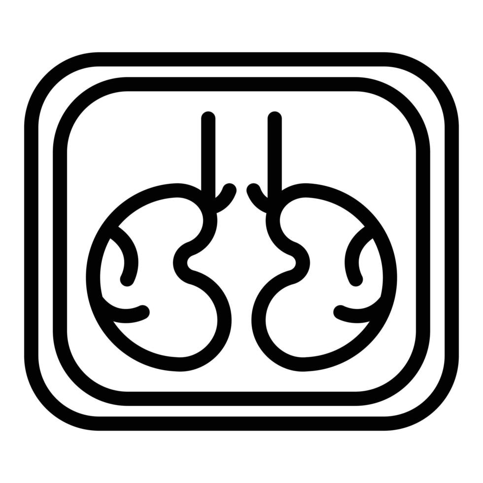 Surgery bioprinting icon, outline style vector