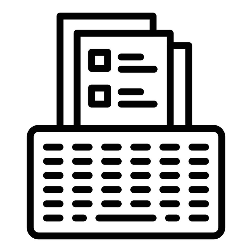 School materials icon, outline style vector