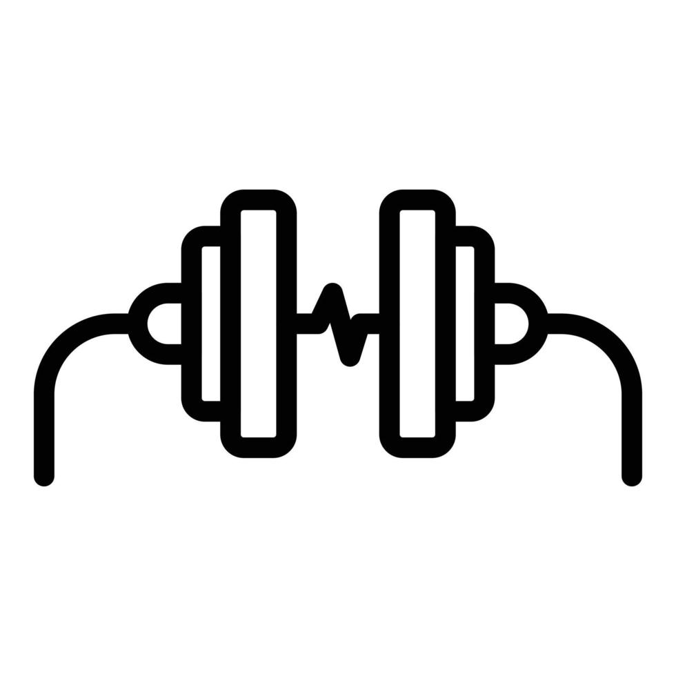 Therapy defibrillator icon, outline style vector