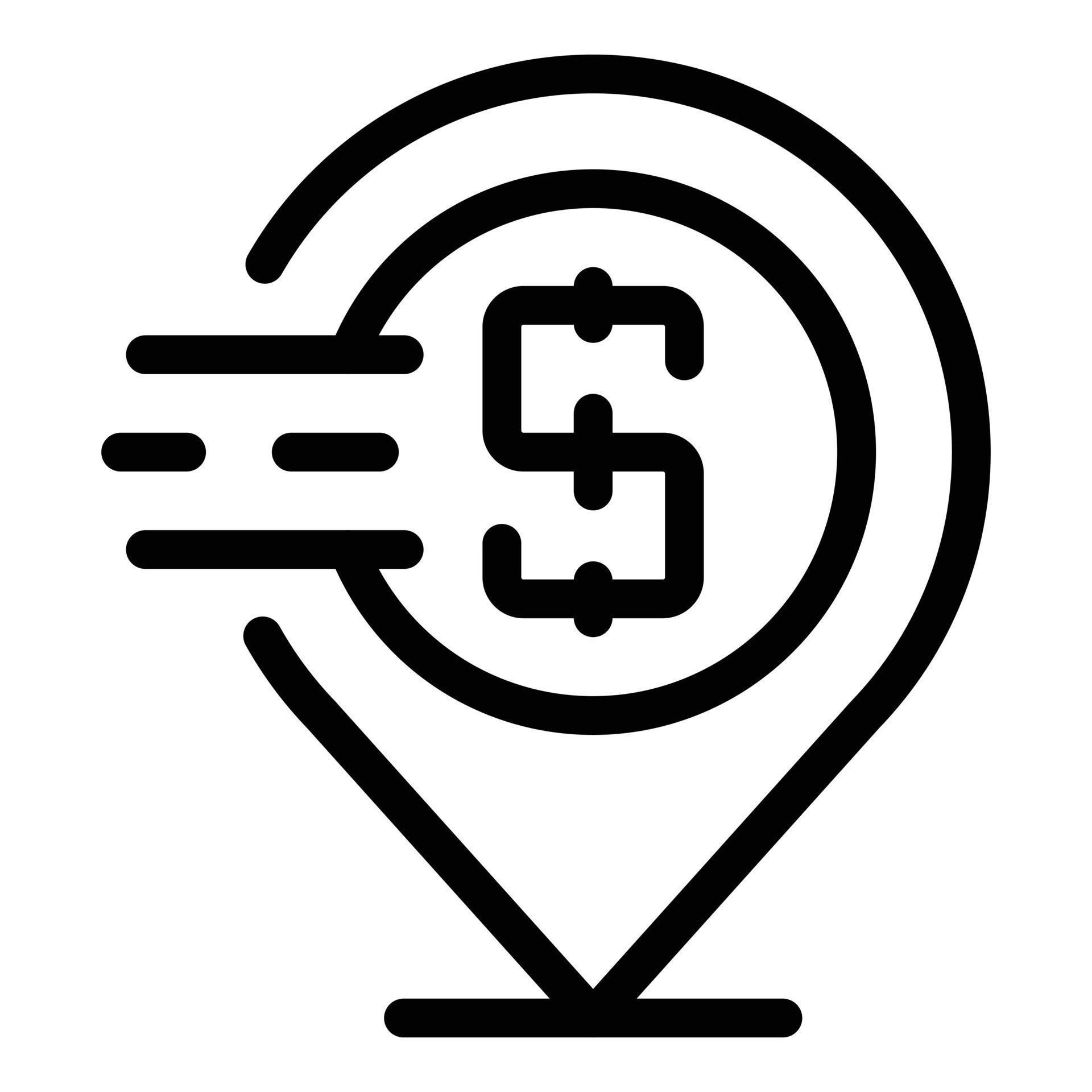 Financial location icon, outline style 15892395 Vector Art at Vecteezy