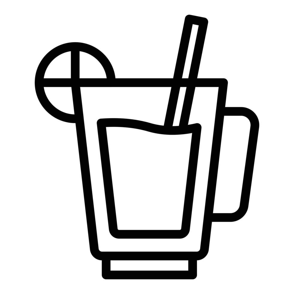 Drink lunch icon, outline style vector