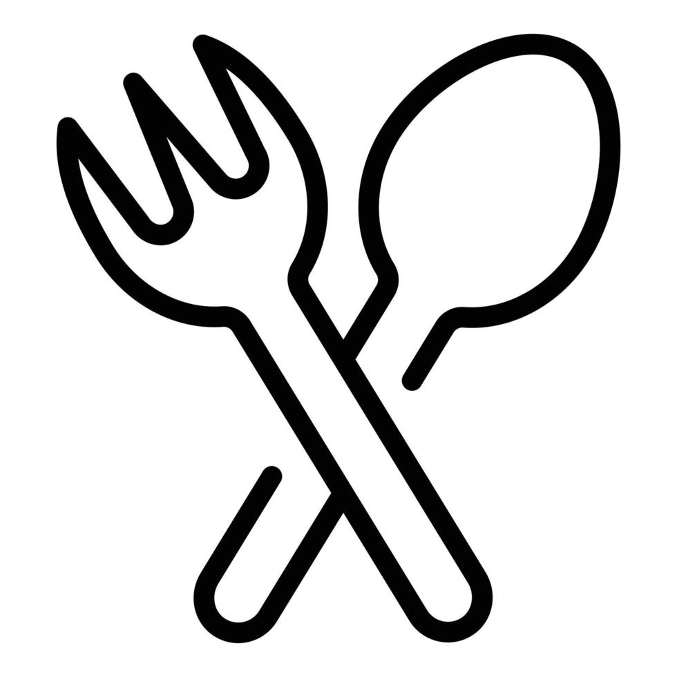 Cutlery food icon, outline style vector