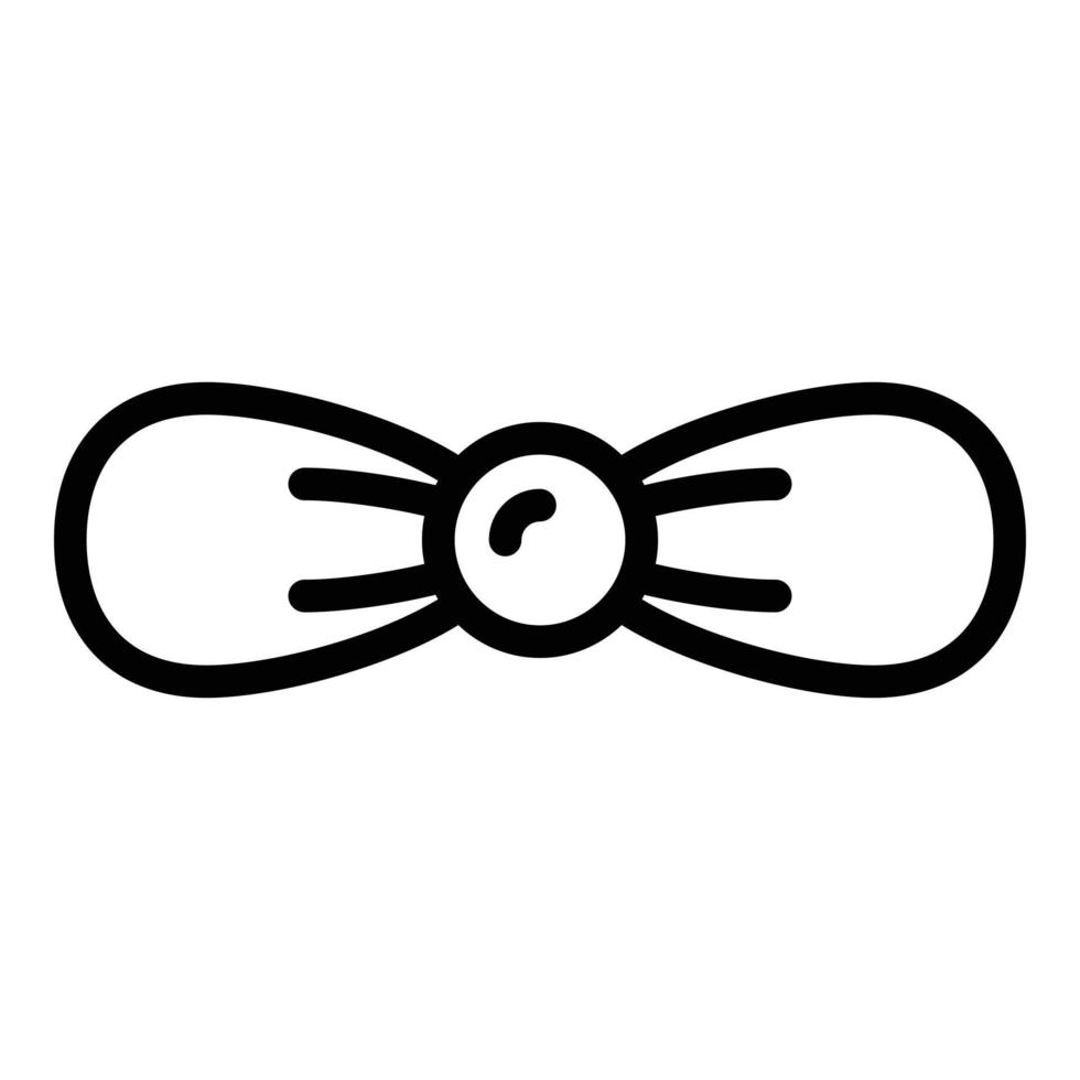 Bow tie icon, outline style vector