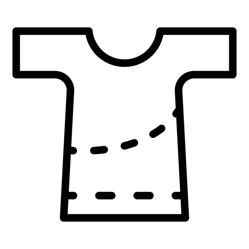 icono de ropa textil, estilo de esquema vector