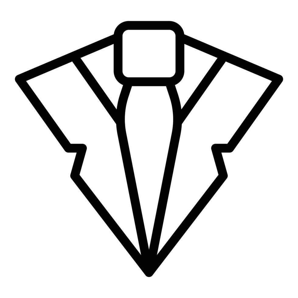 icono de corbata de hombre, estilo de contorno vector