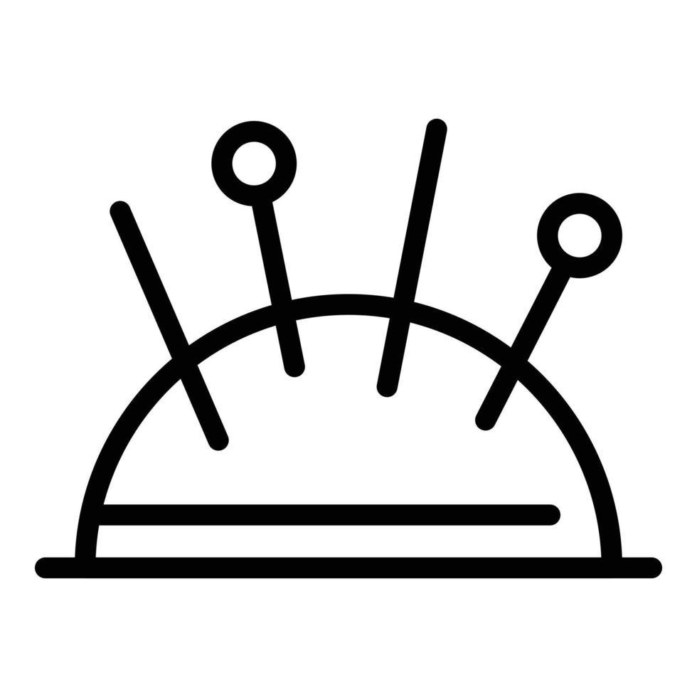 Needle pillow icon, outline style vector