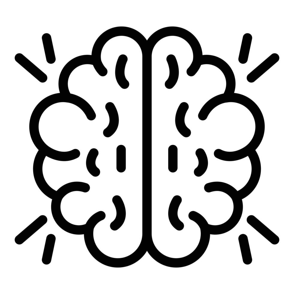 Brainstorming marketing icon, outline style vector