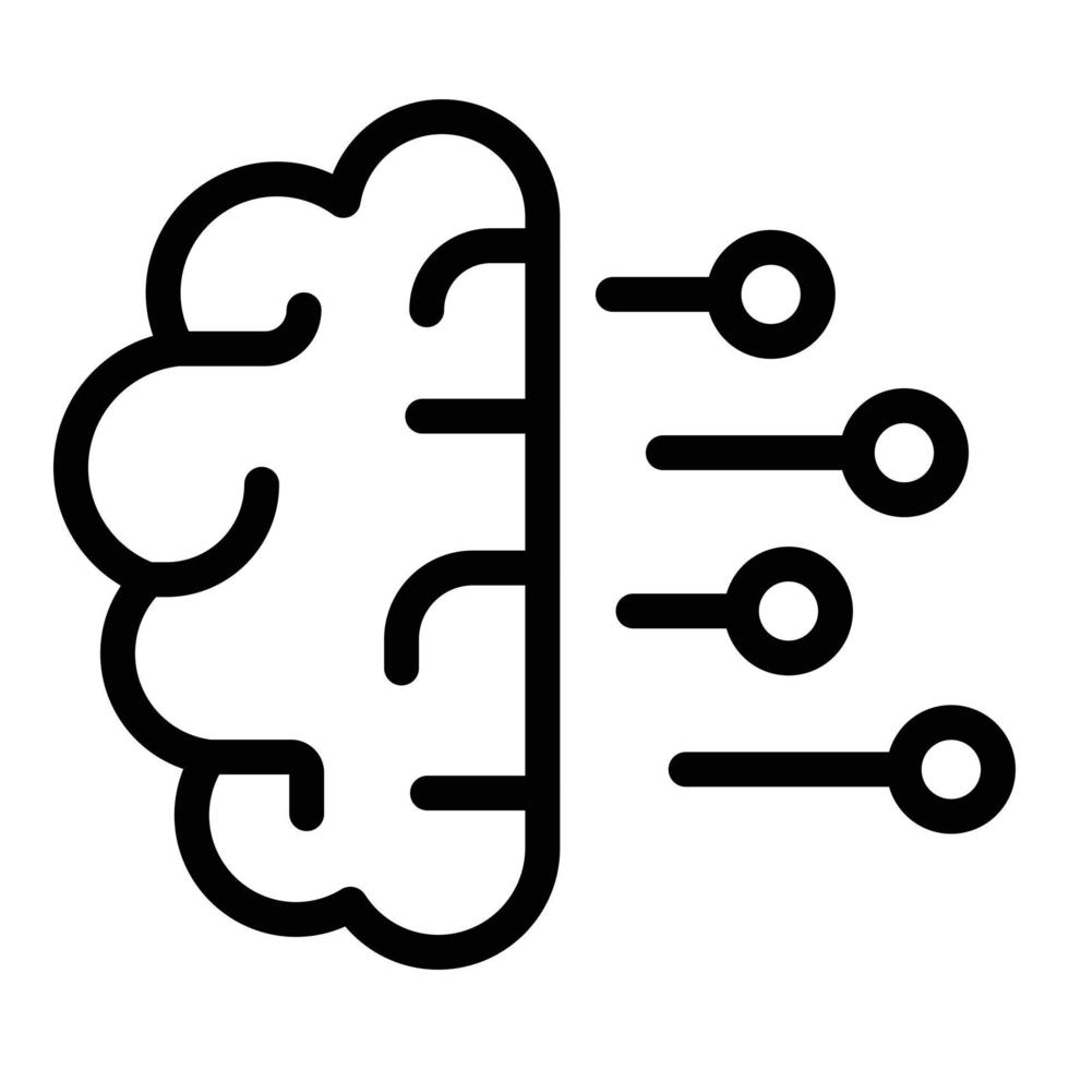 Brainstorming mind icon, outline style vector