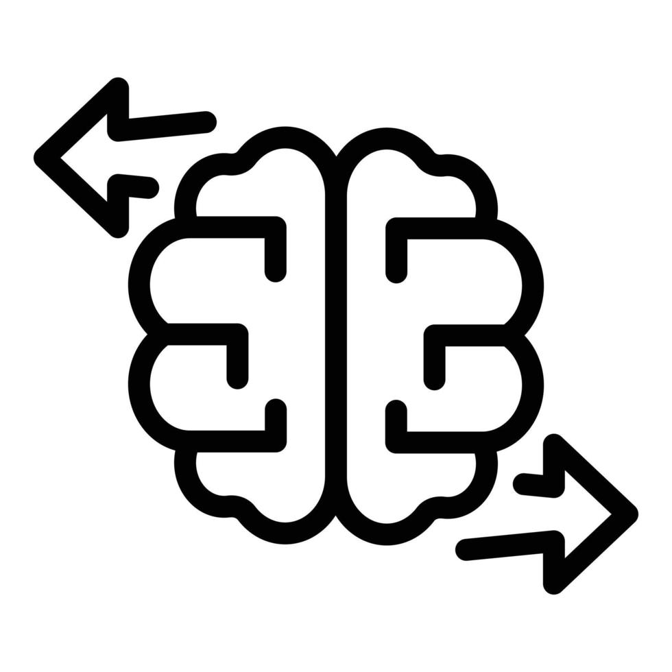 Brainstorming discussion icon, outline style vector