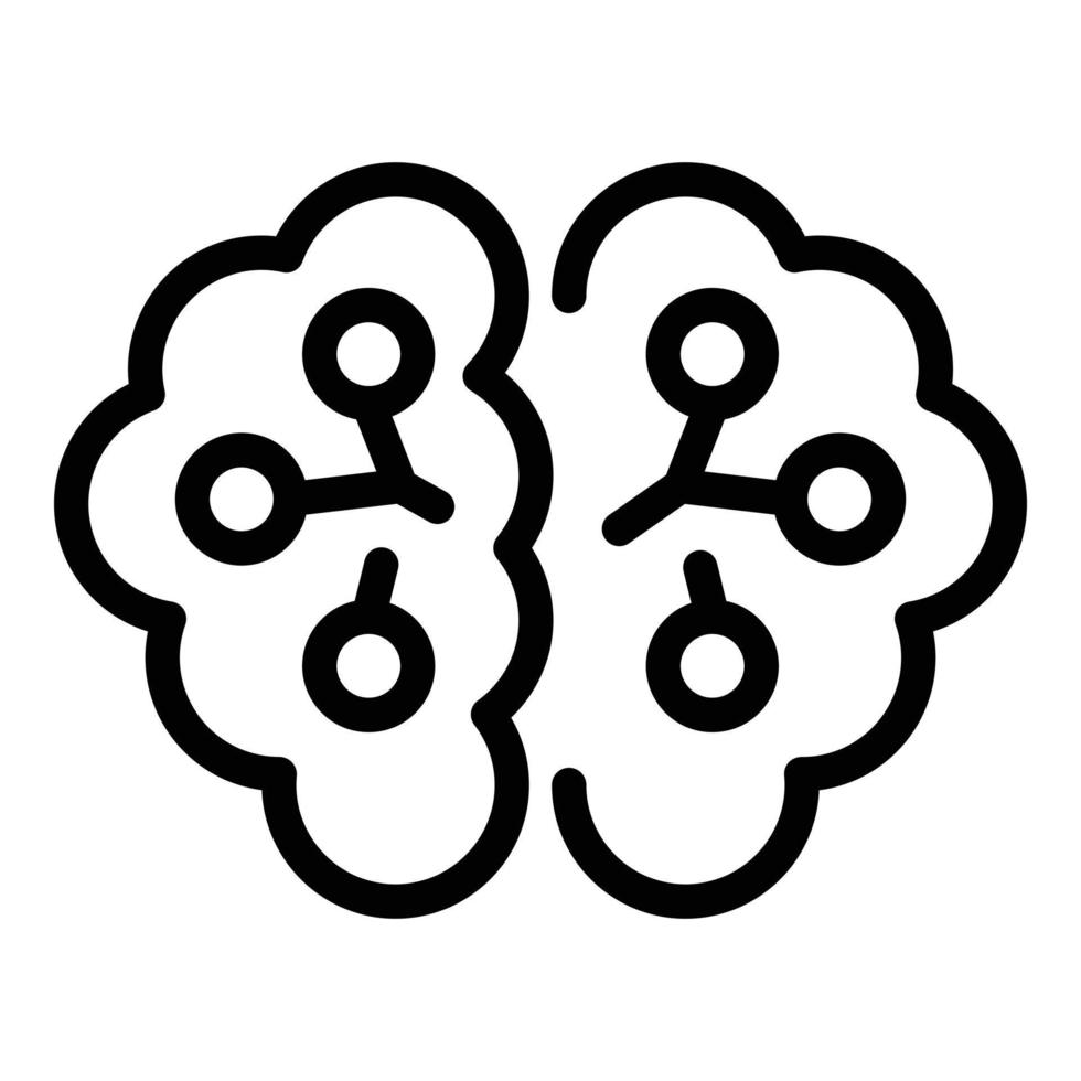 Brainstorming ai icon, outline style vector