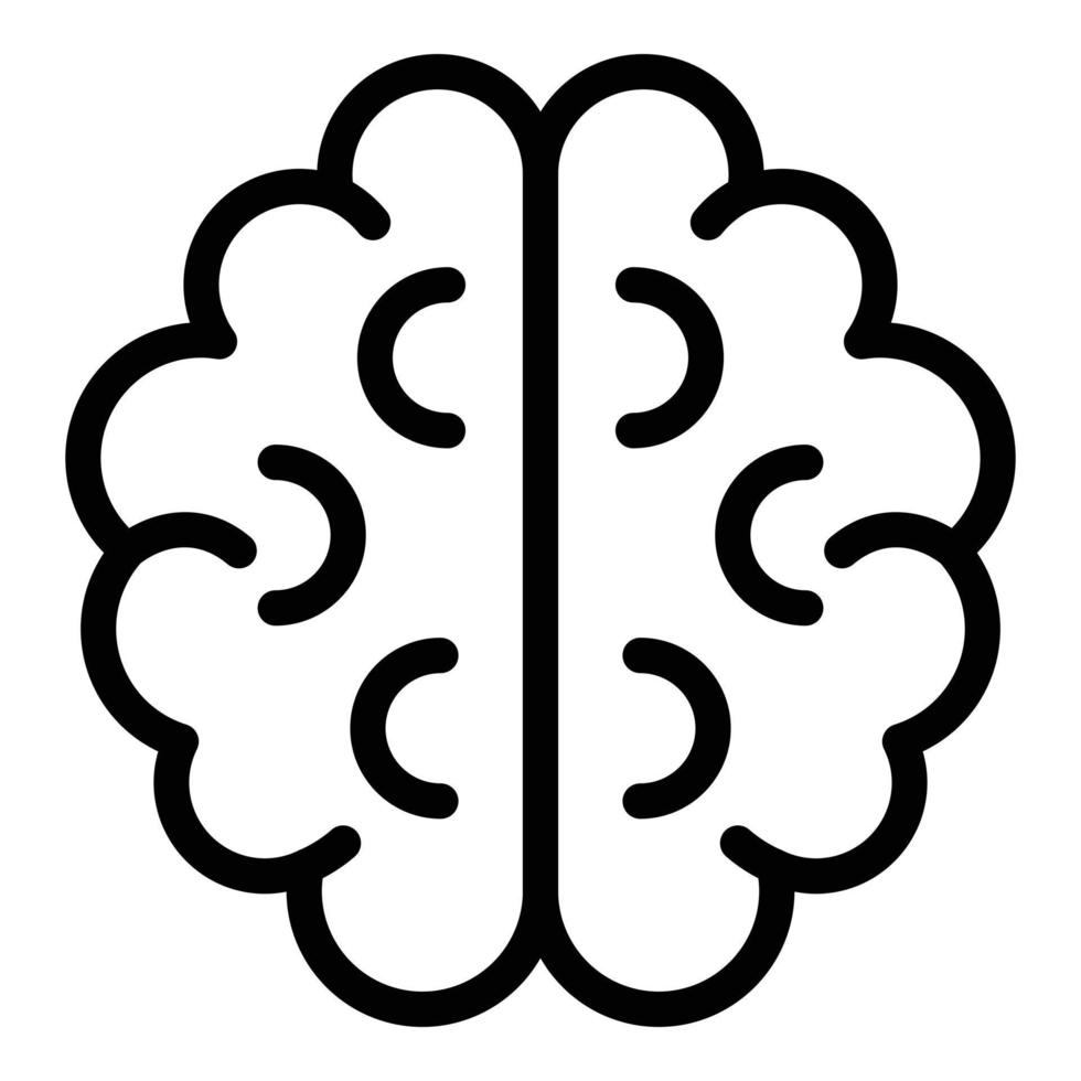 Brainstorming success icon, outline style vector