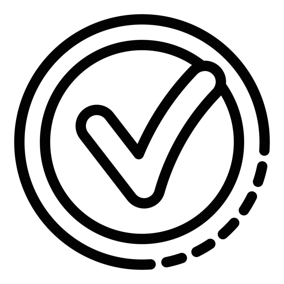 Blacklist approved icon, outline style vector