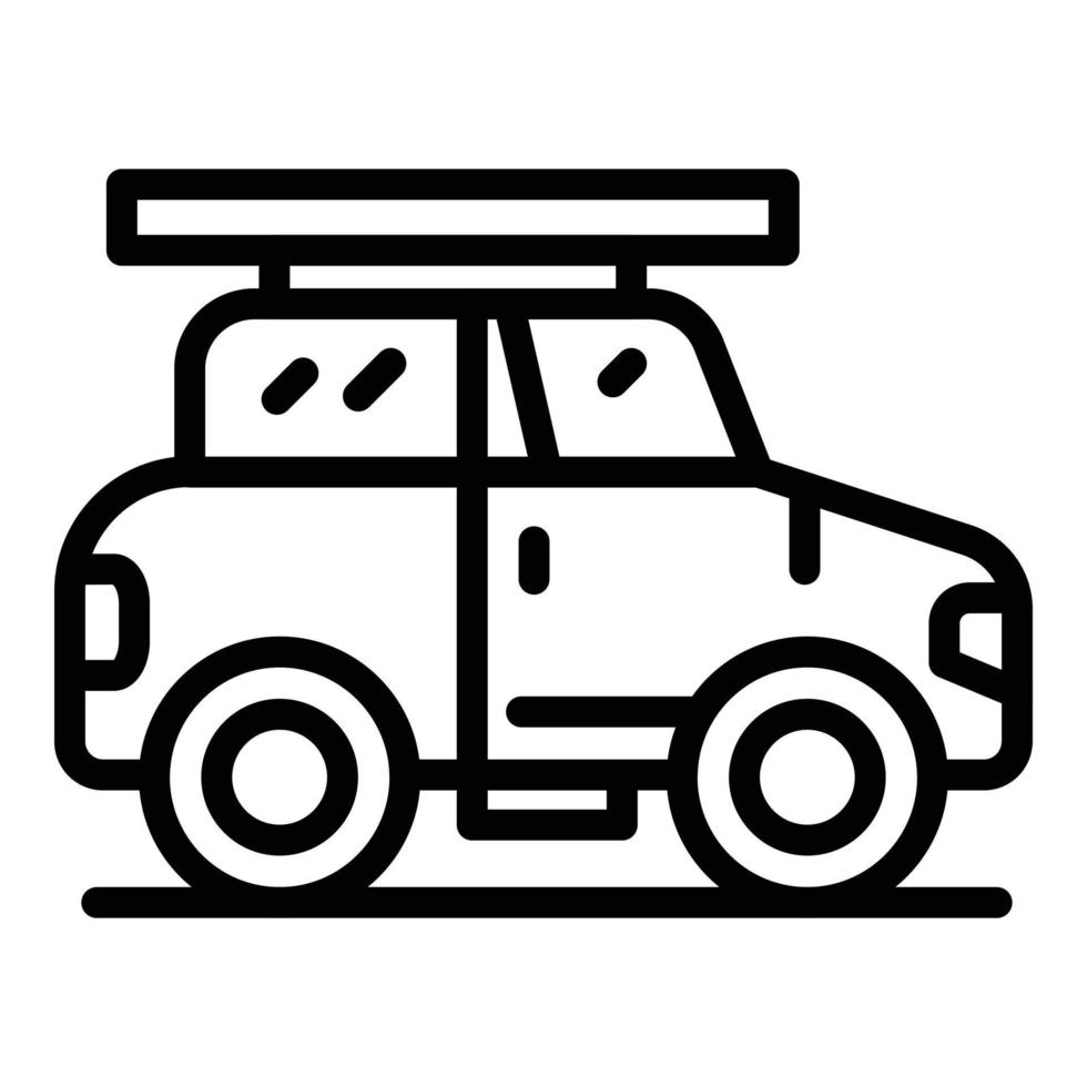 Travel safari car icon, outline style vector