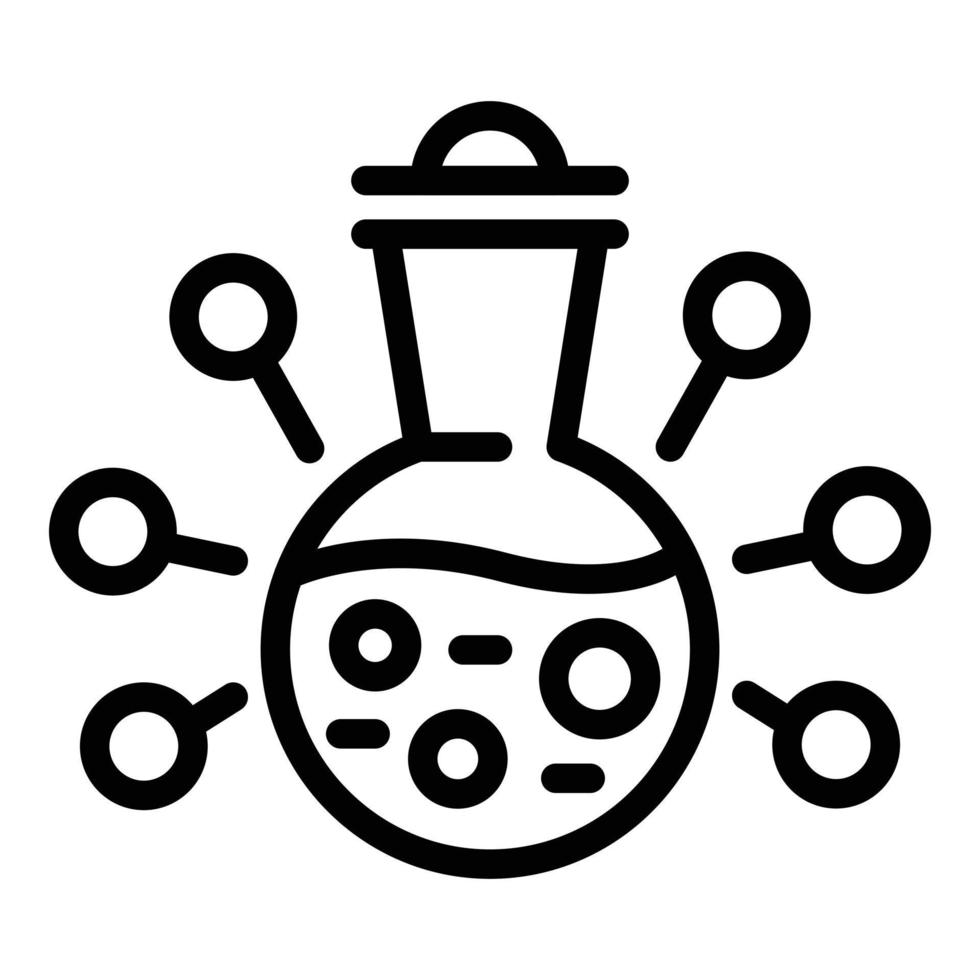 Research realization icon, outline style vector
