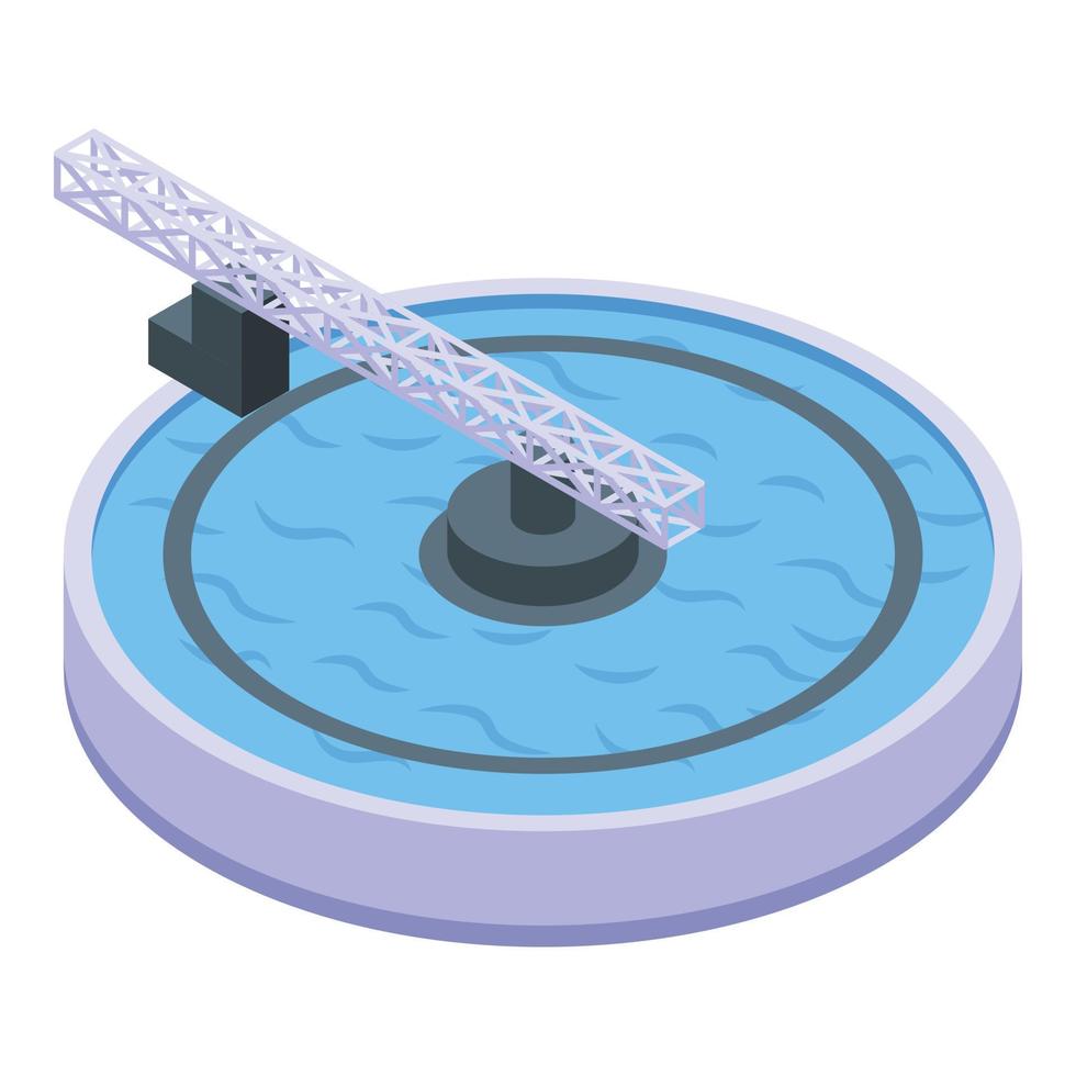 Sewerage water basin icon, isometric style vector