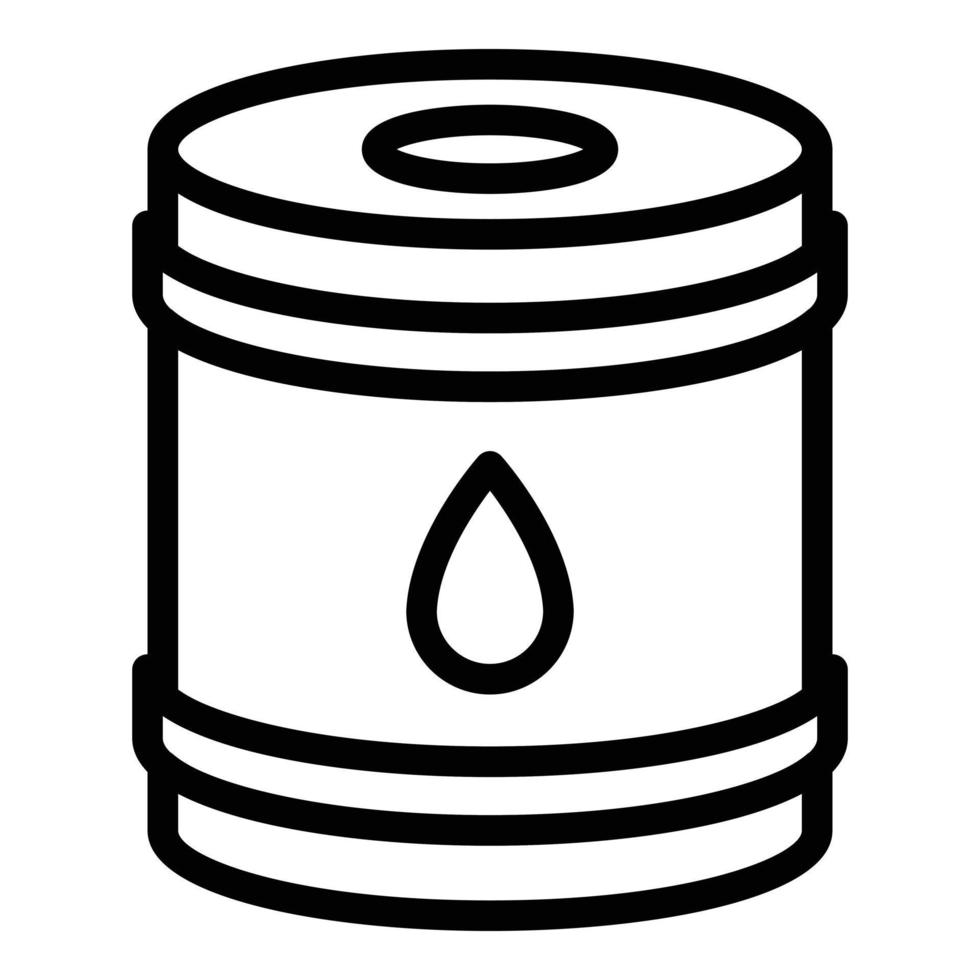 Kerosene tank icon, outline style vector
