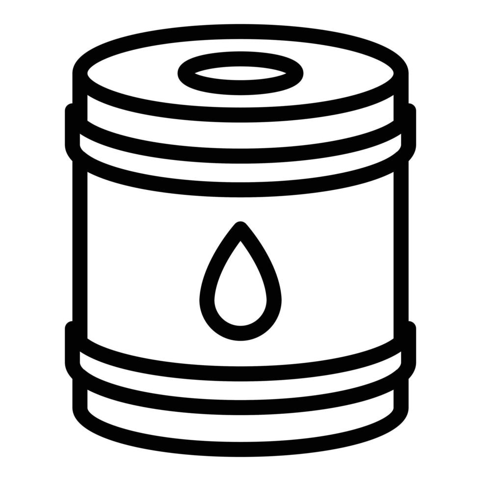 icono de tanque de queroseno, estilo de contorno vector