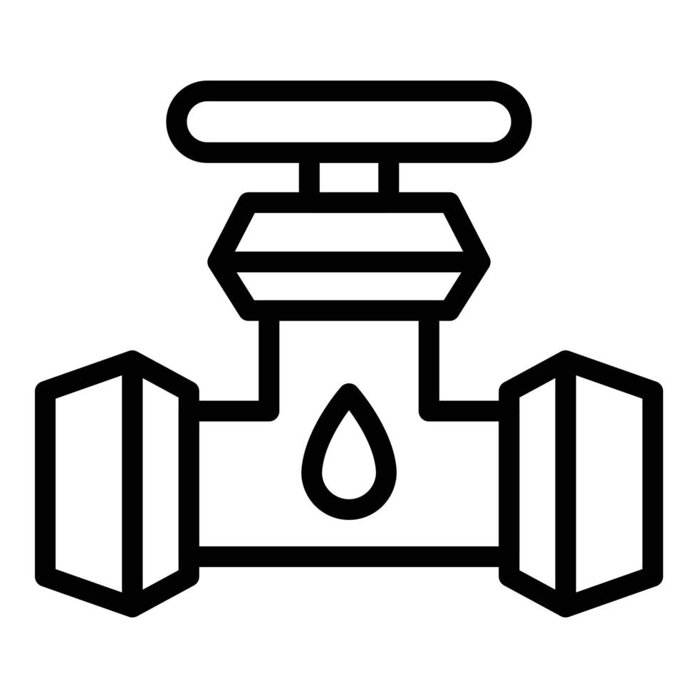 Kerosene pipeline icon, outline style vector