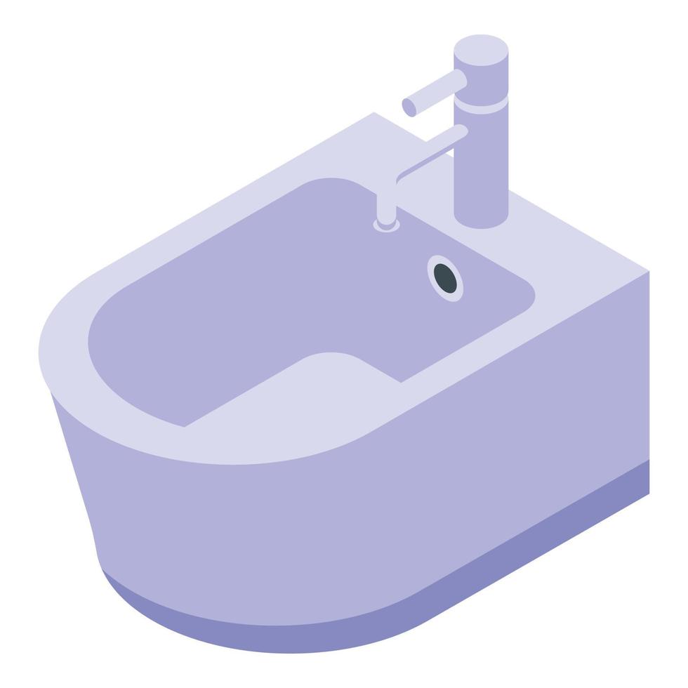 Sewerage wash tube icon, isometric style vector