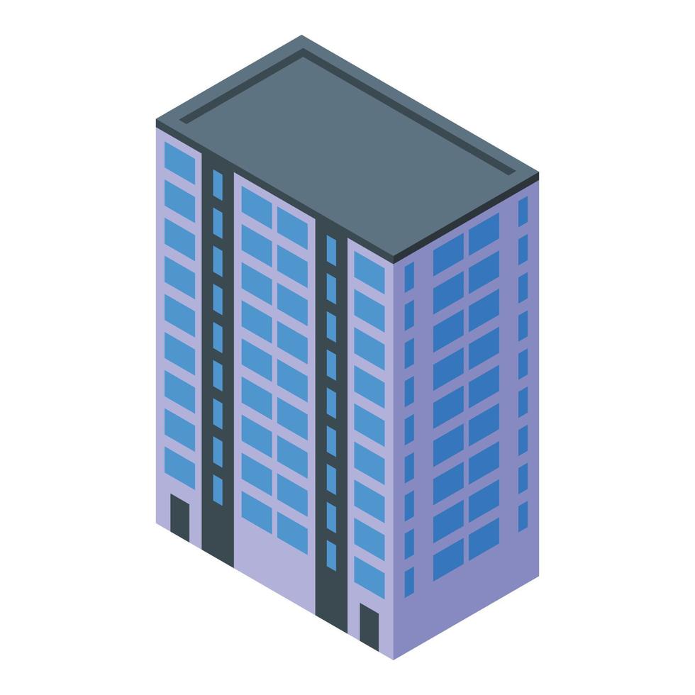 Building property investments icon, isometric style vector