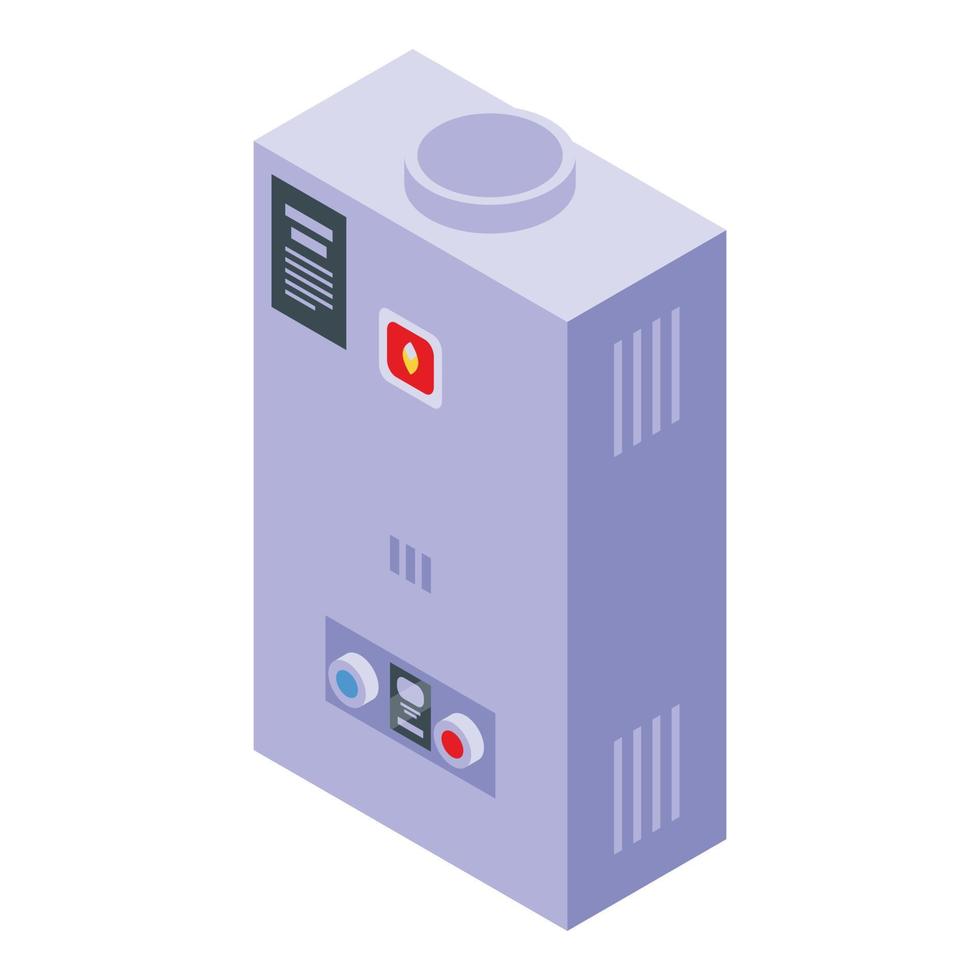 Sewerage boiler icon, isometric style vector