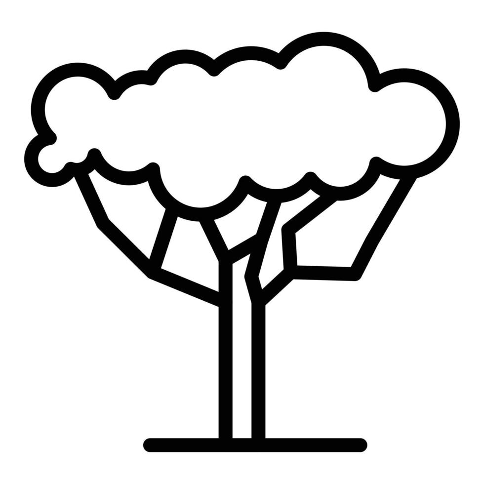 icono de árbol de safari, estilo de esquema vector
