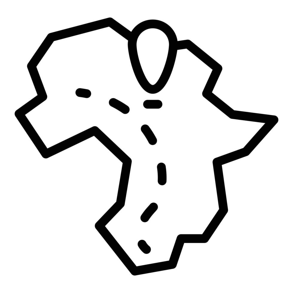 Safari africa icon, outline style vector