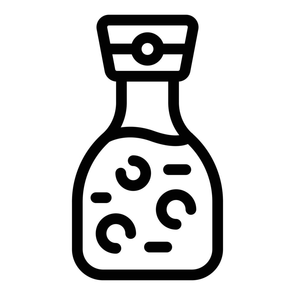 Natural soy sauce icon, outline style vector