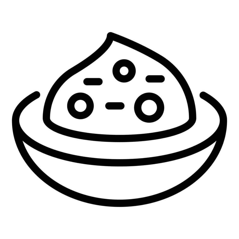 Raw wasabi icon, outline style vector