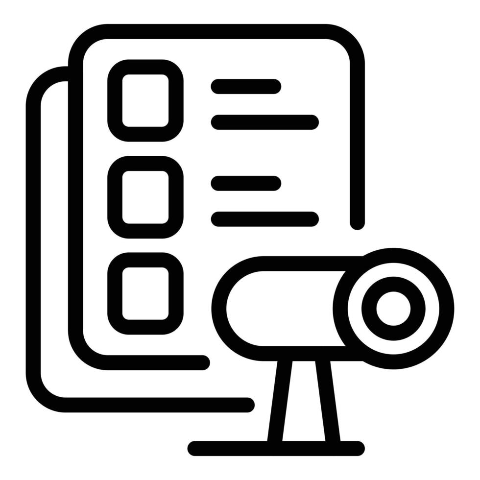 Checklist realization icon, outline style vector