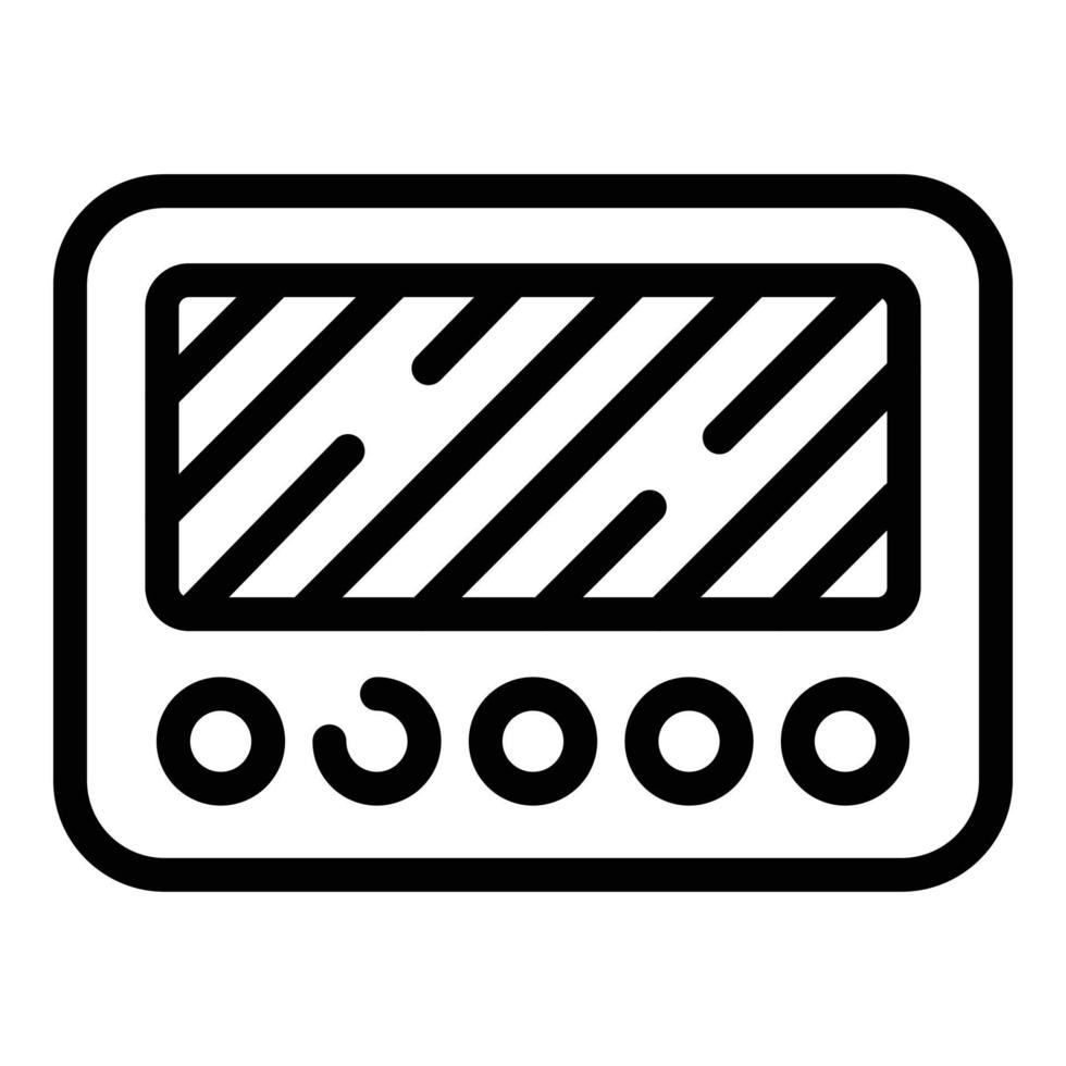 Grill oven icon, outline style vector