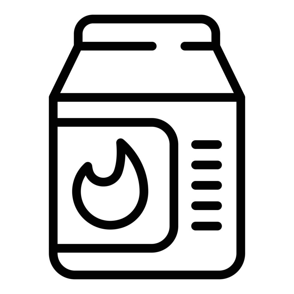 Jar sauce icon, outline style vector