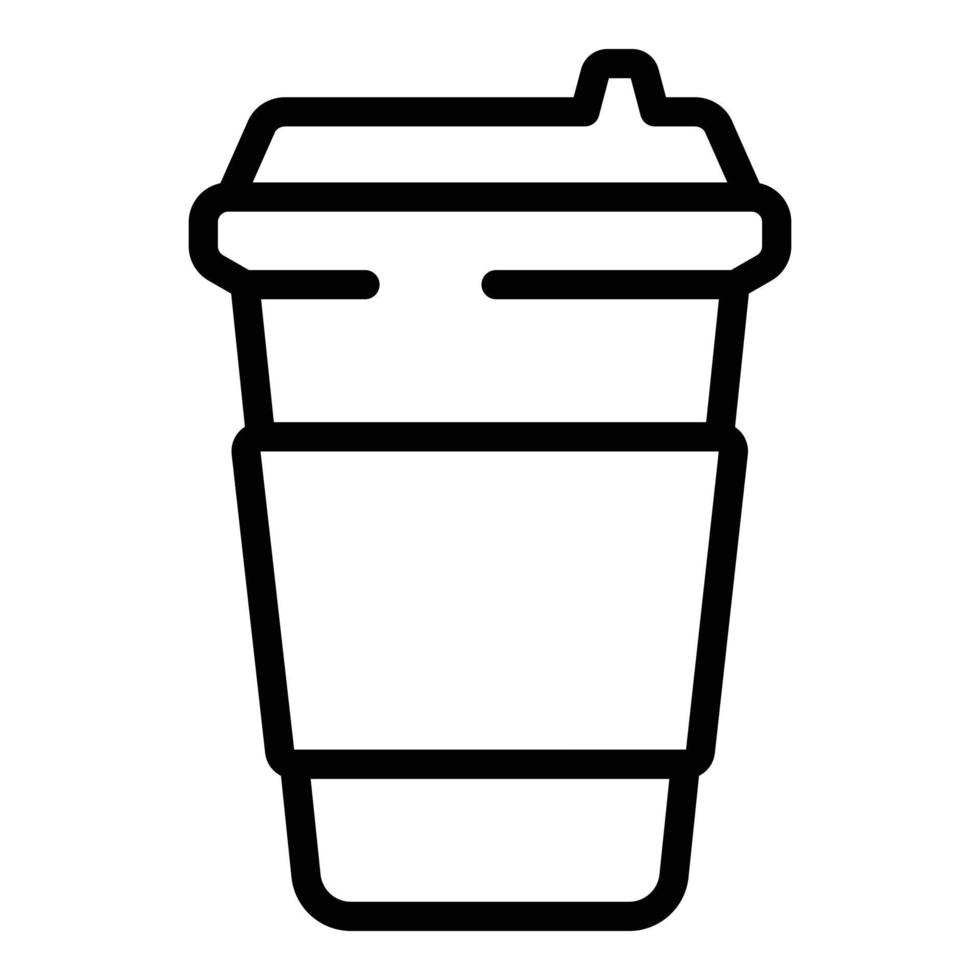 Coffee takeaway icon, outline style vector