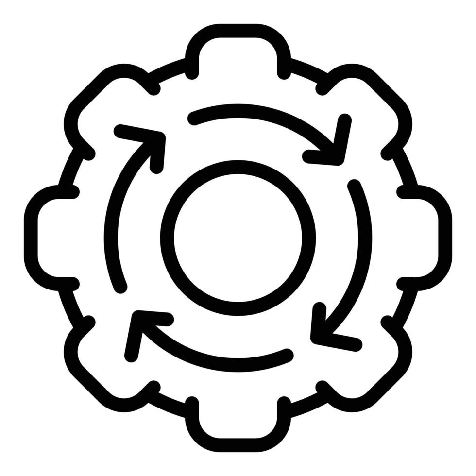Implementation icon, outline style vector