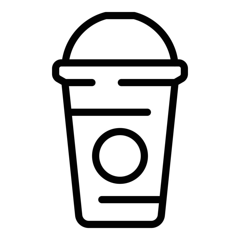 Takeaway drink icon, outline style vector