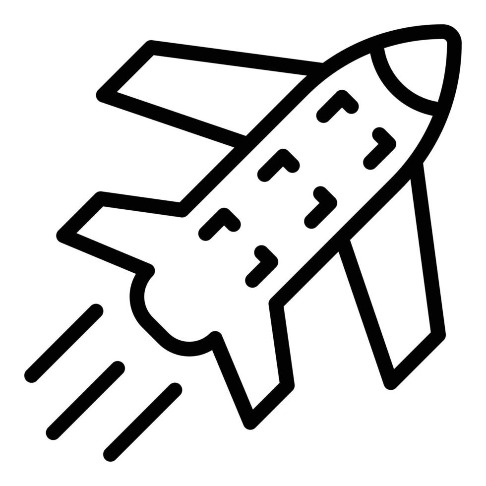 Shipping plane icon, outline style vector