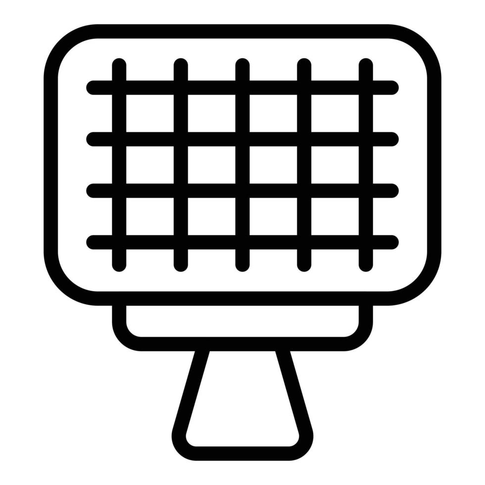 Barbecue net icon, outline style vector