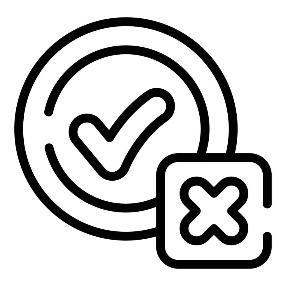 Medical test done icon, outline style vector